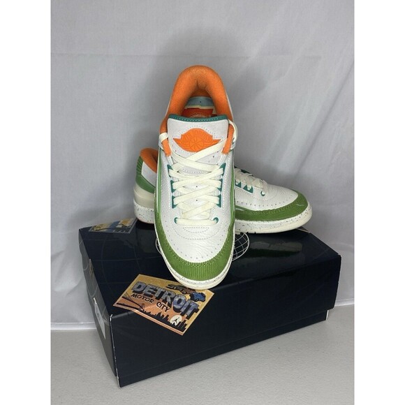 Nike Titan Air Jordan 2 Retro Low SP safety Orange-Green Women’s 7 Original Box - Picture 2 of 6